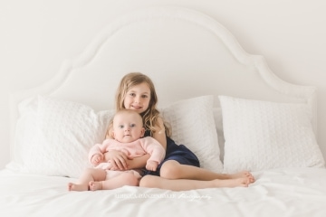 Baby and sister photography