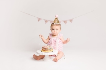 First birthday cake smash photography