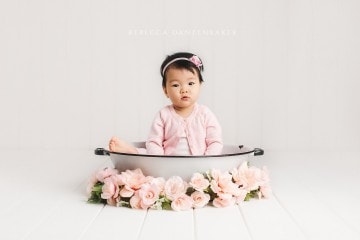 One Year old baby portraits in Ashburn, VA