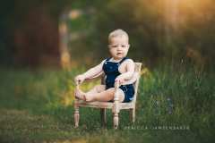 One year old baby in the summer One year old baby in the summer