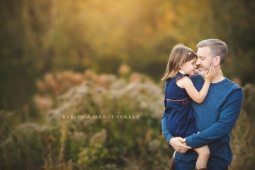 Father and daughter portrait by Northern VA photographer, Rebecca Danzenbaker
