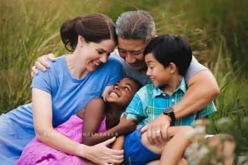 Adopted children family photography