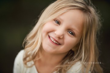Close up image of girl smiling during a Northern VA family photo session