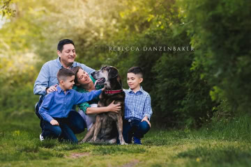 family photo with dog family photo with dog