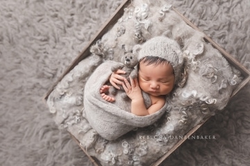 Newborn baby in props photography in Northern Virginia