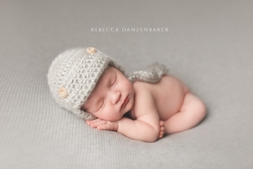 Gray newborn photography props