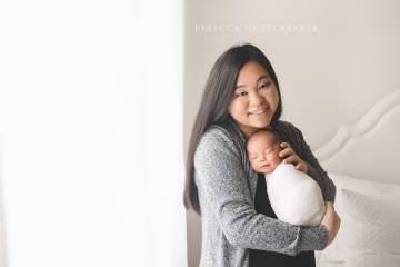 Mother and baby newborn photography