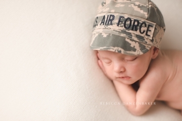 Air Force newborn baby photography