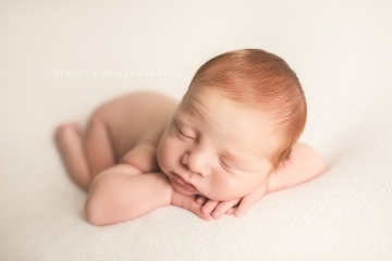 Redhead newborn baby photography