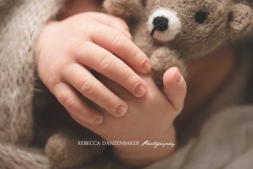 Newborn baby macro photography