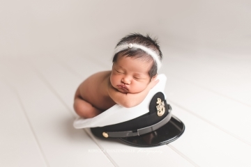 Naval officer newborn photography