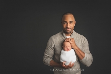 Newborn baby with father portrait Newborn baby with father portrait