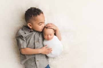 Newborn baby with big brother Newborn baby with big brother